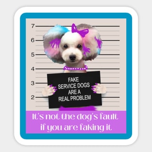 Fake Service Dog Front Only Sticker